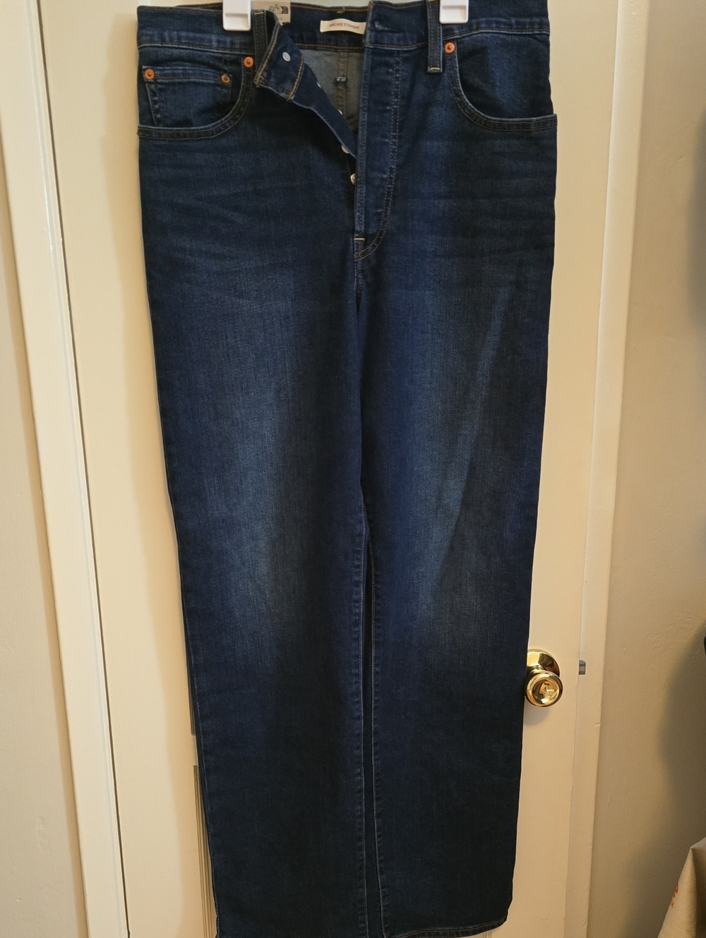 Levis Ribcage Straight Dark Wash Jeans 31x32